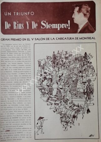 CARTEL ANTIGUO. EDUARDO DEL RIO (RIUS) GANA EN MONTREAL 60s