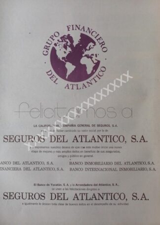 CARTEL ANTIGUO BANCO DEL ATLANTICO 1971 /138