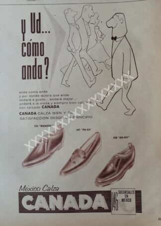 CARTEL ANTIGUO ZAPATERIAS CANADA 1959 /825