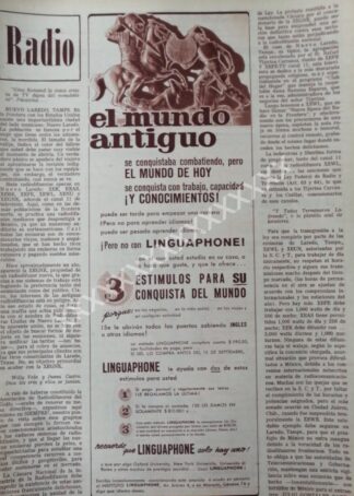 CARTEL ANTIGUO EL METODO LINGUAPHONE 1959