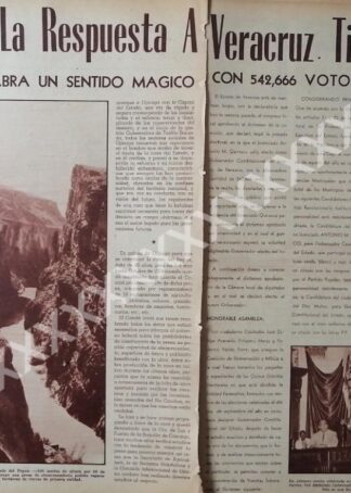 CARTEL ANTIGUO ORIGINAL DE JESUS ROHANA Y CAÑON DEL PEGUIS, 1955
