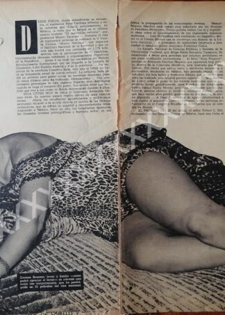 NOTA DE PRENSA ANTIGUA 50s ACTRIZ. CARMEN ROMANO /FEP