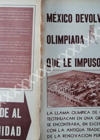NOTA PRENSA ANTIGUA 1967 CONSTRUYEN VILLA OLIMPICA