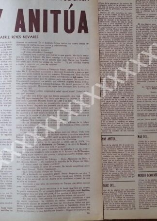 NOTA PRENSA ANTIGUA 1967 ENTREVISTA A FANNY ANITUA