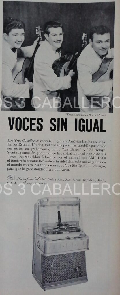 CARTEL ANTIGUO ORIGINAL DE SERIE COMPLETA 37 AFICHES ROCKOLAS AMI Y ARTISTAS FAMOSOS 1953-56 - Image 20