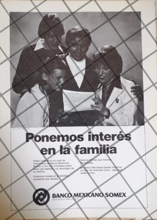 PUBLICIDAD RETRO BANCO BANCO SOMEX 1980 /174
