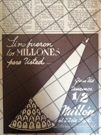 7  AFICHES ANTIGUOS LOTERIA NACIONAL 1937-1941 - Image 3