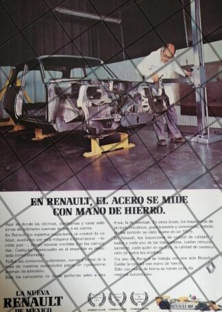 AFICHE ANTIGUO RENAULT MEXICANA 1980s