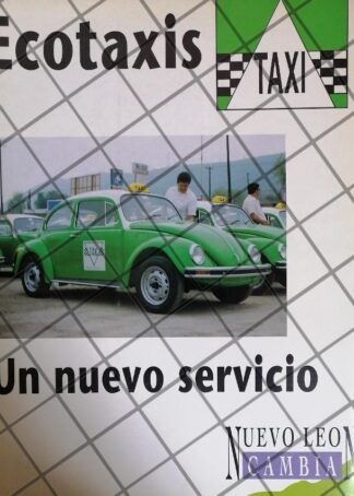 AFICHE ANTIGUO LANZAN LOS ECOTAXIS EN MONTERREY 1990s