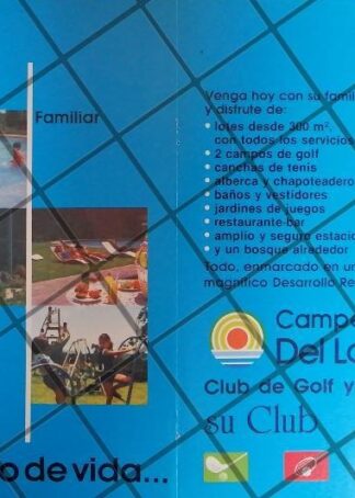 AFICHE RETRO CLUB CAMPESTRE DEL LAGO MONTERREY 80s /POSTER