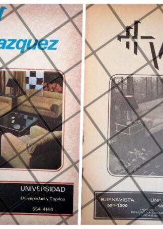 2 AFICHES RETRO MUEBLERIA HERMANOS VAZQUEZ 1983