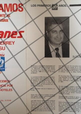 AFICHE RETRO. 50 ANIVERSARIO SULTANES MONTERREY JOSE MAIZ