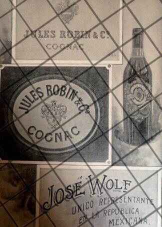 CARTEL PUBLICITARIO ANTIGUO COGNAC JULES ROBIN 1897 /3