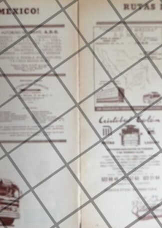 2 AFICHES RETRO. RUTAS CAMIONERAS DE MEXICO 1960s /6