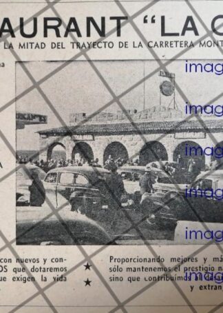 AFICHE RETRO RESTAURANT LA CEJA, MONTERREY 1953