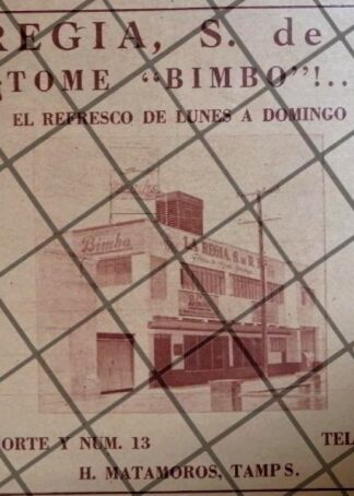 CARTEL PUBLICIDAD REFRESCOS BIMBO 1950s