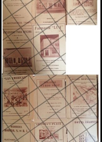 11 AFICHES RETRO PUBLICIDAD ANTIGUA DE MATAMOROS 1940s