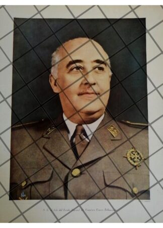 FOTO GRABADO ANTIGUO. GRAL. FRANCISCO FRANCO 1948