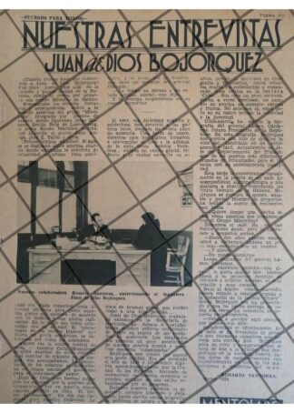 AFICHE RETRO ROSARIO SANSORES ENTREVISTA A J BOJORQUEZ