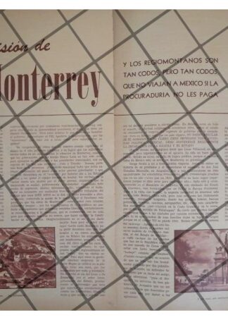 AFICHE RETRO. R. BLANCO MOHENO CRITICA A MONTERREY 1950s