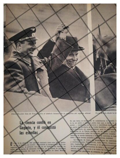 AFICHE RETRO YURI GAGARIN PRIMER HOMBRE EN EL ESPACIO 1961 - Image 3