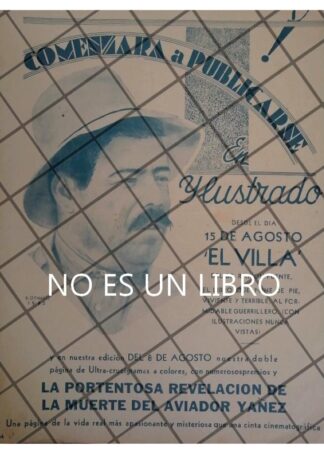 AFICHE RETRO ANUNCIAN MINI SERIE DE PANCHO VILLA 1934