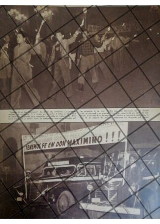 AFICHE RETRO MITIN POLITICO APOYO A MANUEL AVILA CAMACHO
