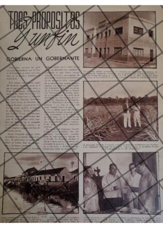 AFICHE RETRO OBRAS. EDUARDO LAVALLE URBINA. CAMPECHE 1944
