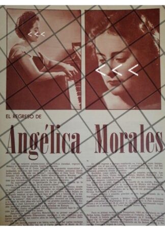 AFICHE RETRO LA PIANISTA ANGELICA MORALES. BELLAS ARTES