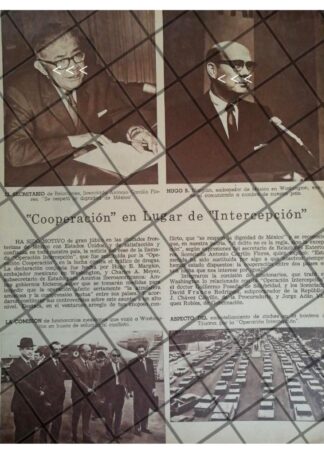 AFICHE RETRO. HUGO MARGAIN GLEASON Y A. CARRILLO FLORES
