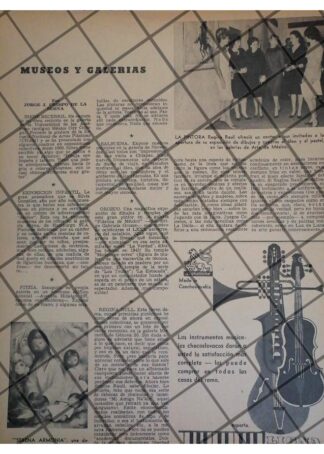AFICHE RETRO LA PINTORA REGINA RAULL Y OTROS 1960s