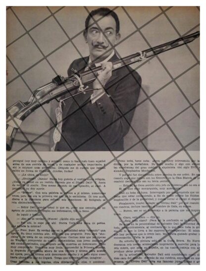 AFICHE RETRO ENTREVISTA A SALVADOR DALI 1961 - Image 2