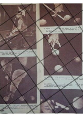 AFICHE RETRO CAMPEON DE BILLAR WILLIE HOPE 1952