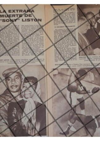 AFICHE RETRO. MUERTE DEL BOXEADOR SONNY LISTON 1971