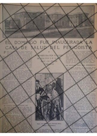 AFICHE RETRO. INAUGURAN LA CLINICA DEL PERIODISTA 1922