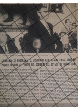 AFICHE RETRO RAUL RANGEL FRIAS. PRIMER INFORME 1956
