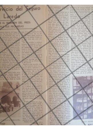 AFICHE RETRO INAUGURAN CLINICA IMSS EN N. LAREDO 1952