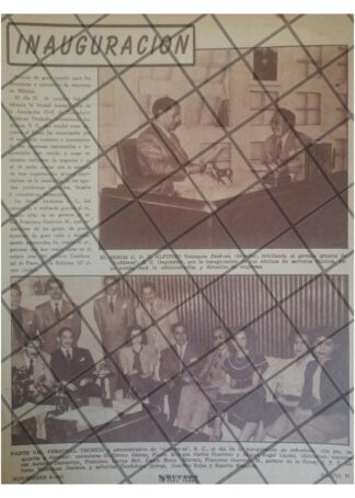 AFICHE RETRO INAUGURA ASOCIACION. AUDITORES. S.C. 1953
