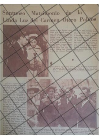 AFICHE RETRO BODA. LARRAGA OTERO 1953
