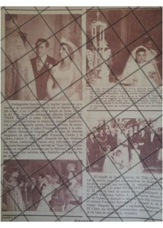 AFICHE RETRO BODA. SALGADO DIEZ 1953 Y OTROS