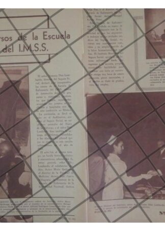 AFICHE RETRO INAUGURAN ESCUELA DE ENFERMERIA IMSS 1952