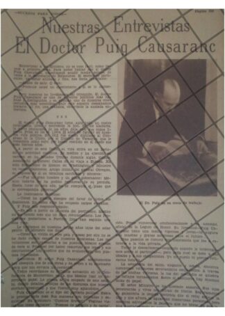 AFICHE RETRO R. SANSORES ENTREVISTA A PUIG CAUSARANC