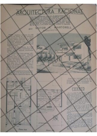 AFICHE RETRO PLANOS DEL ARQUITECTO VICTOR A. MARTORELL /5