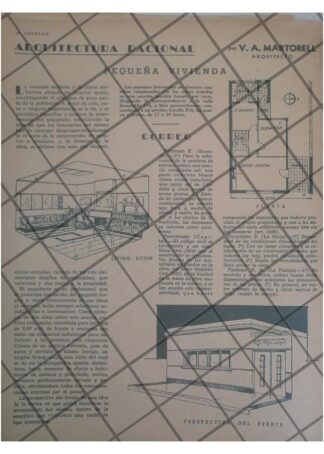 AFICHE RETRO PLANOS DEL ARQUITECTO VICTOR A. MARTORELL /4