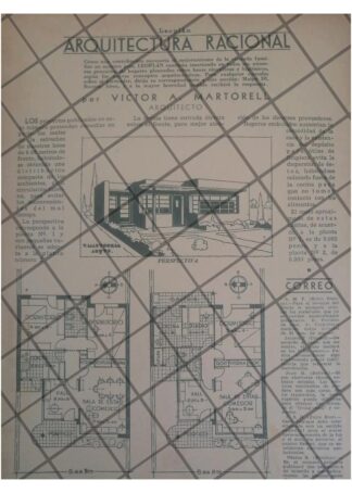 AFICHE RETRO PLANOS DEL ARQUITECTO VICTOR A. MARTORELL /3