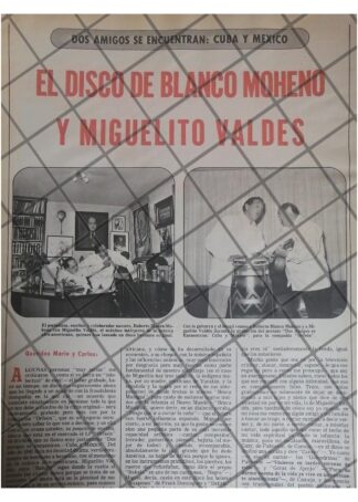 AFICHE RETRO BLANCO MOHENO Y MIGUELITO VALDES 1979