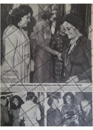 AFICHE RETRO CARMEN ROMANO Y ROSALYN CARTER 1979