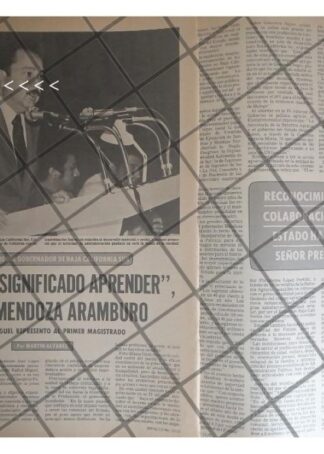 AFICHE RETRO 4TO INFORME. CESAR MENDOZA ARAMBURO 1979