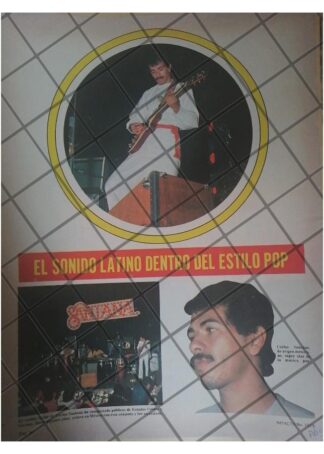 AFICHE RETRO EL GUITARRISTA SANTANA 1979