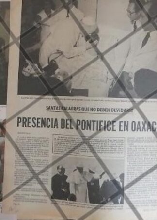 AFICHE RETRO EL PAPA JUAN PABLO EN OAXACA 1979